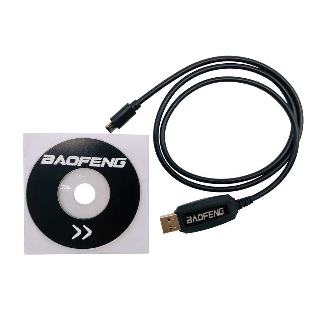 100% Original BAOFENG Bf t1 USB Programming Cable For baofeng BF-T1 bft1 Walkie Talkie Radio With CD software Parts Two Way radi