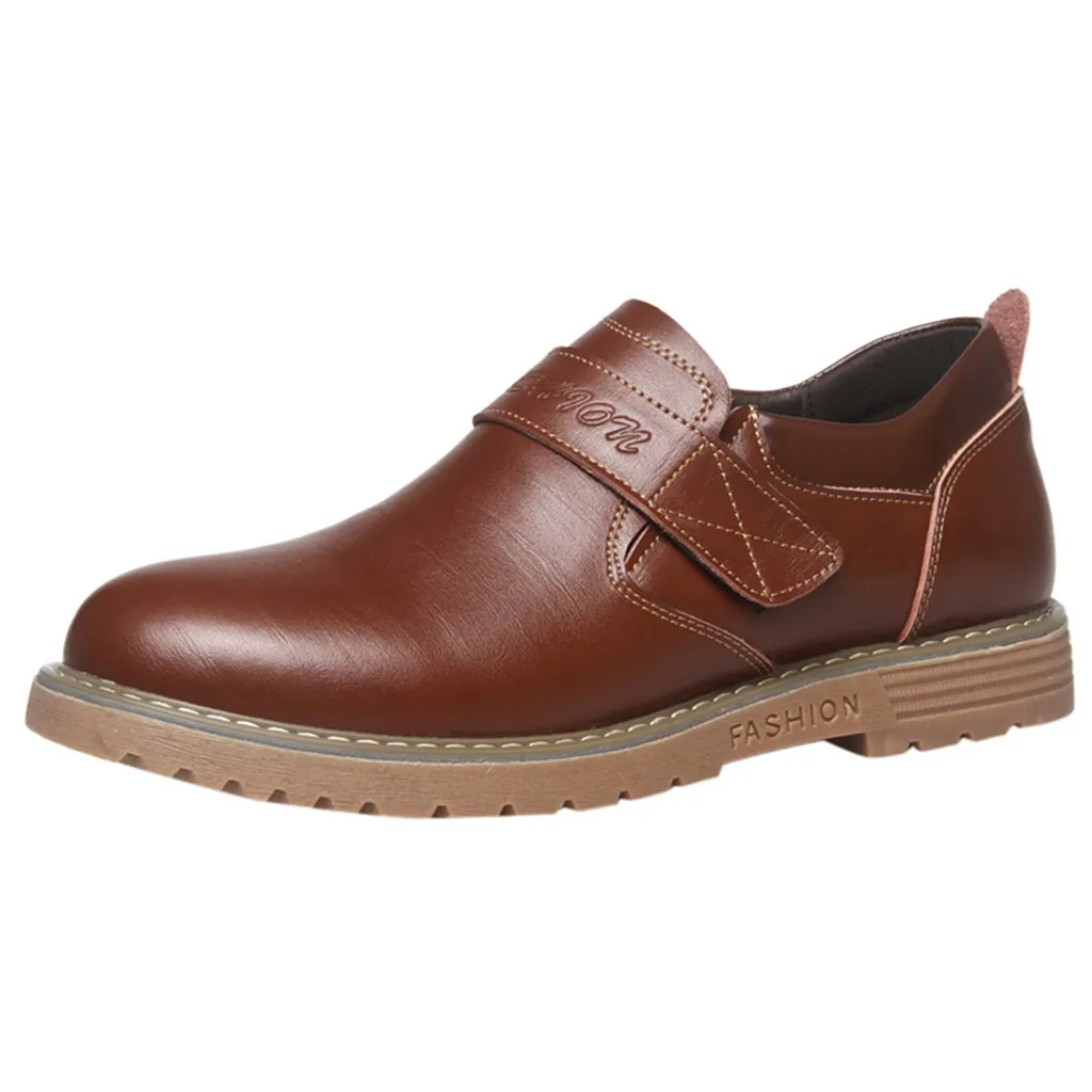 

Fashion men's solid color round head business flat casual shoes round head non-slip men's shoes new listing