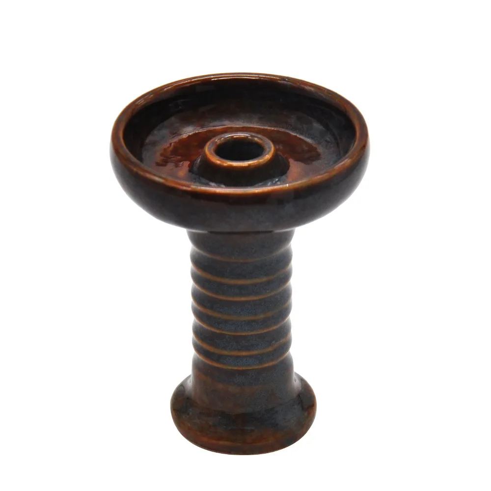 ceramic smoke pan smoke bowl hookah pot shisha pot of colored glaze ceramic, Pure color spot decoration