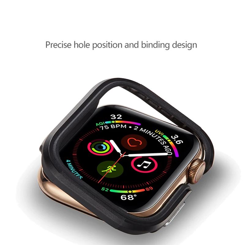 Высококачественный чехол для часов apple Watch Series 5 4 apple watch 44 мм 40 мм металлический защитный корпус анти-осень чехол Iwatch крышка