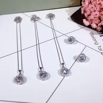 

TSHOU160 trend Pendant Earrings Ring Three Set Vintage Crystal Resin Eight Character Jewelry Set