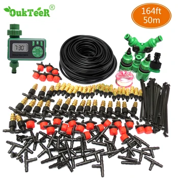 

5M-50M Automatic Garden Watering System Garden Irrigation Watering Adjustable Dripper Kits Micro Drip Mist Spray Cooling System