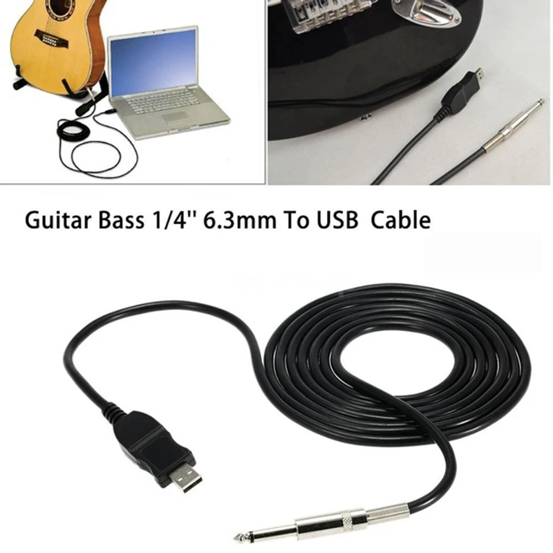 W780 3M бас-гитары 1/4 ''6,3 мм разъем USB Подключение инструмент кабель адаптер USB кабель для гитары