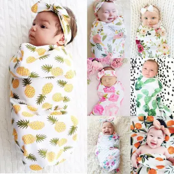 

2pcs Soft Infant Swaddle Muslin Blanket Newborn Baby Wrap Swaddling Blanket