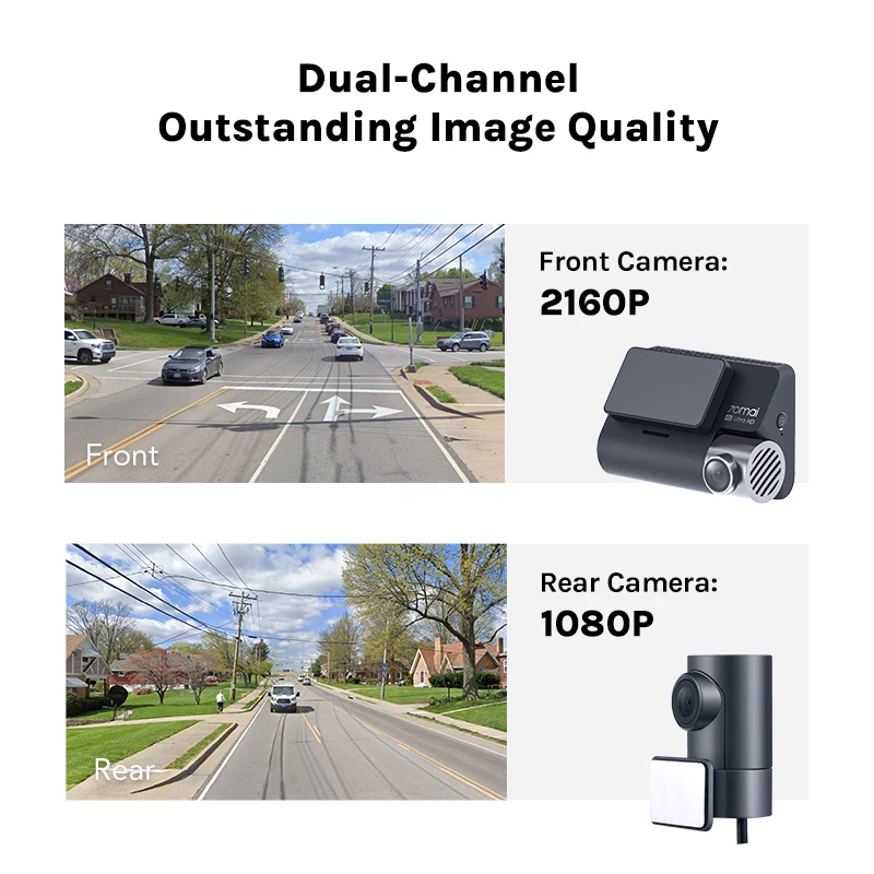 70mai Dash Cam 4K A800S Built-in GPS ADAS 70mai A800 Camera Car DVR 24H Parking Monitior Front and Rear Cam 140FOV