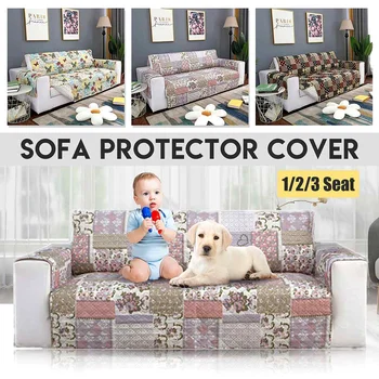 

Washable Sofa Couch Cover Chair Throw Pet Dog Kids Mat Furniture Protector Reversible Removable Armrest Slipcovers 1/2/3 Seat