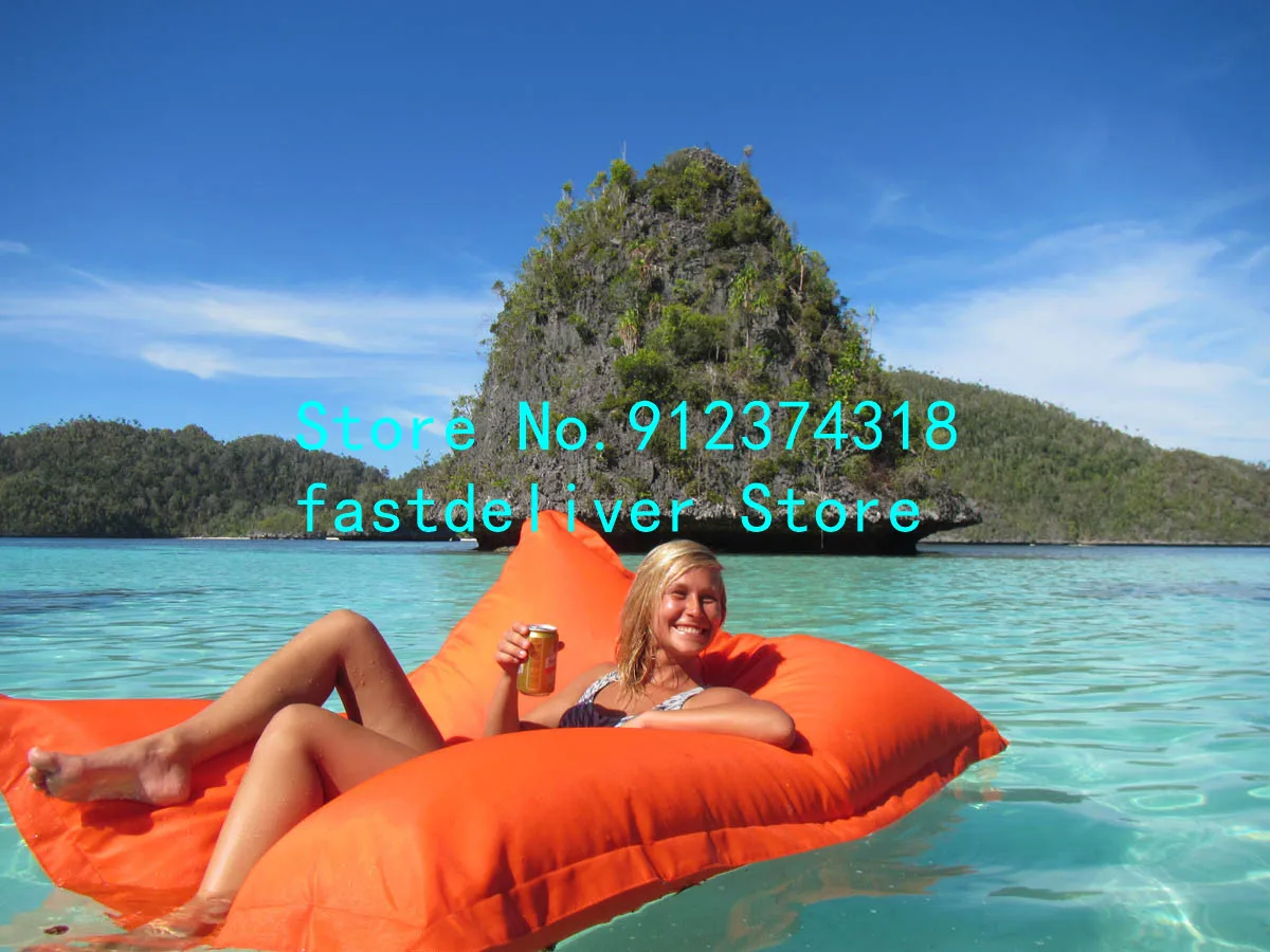 Modern Lounger Floating Huge Bean Bag Outdoor Waterproof Swimming Pool Bean Bag Bed coveronly