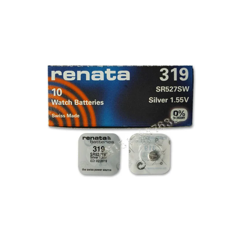 Accessories 1 x Renata 319 Swiss Made Lithium Coin Cell Battery SR527SW
