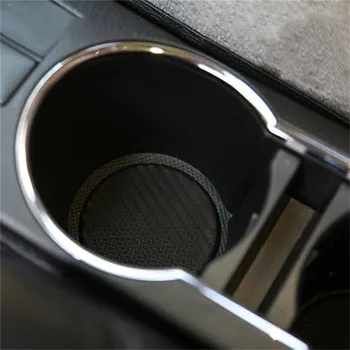 

2pcs Silicone Black Car Auto Water Cup Slot Non-Slip Carbon Fiber Mat Accessories Car Protective Pad Car Interior Accessories