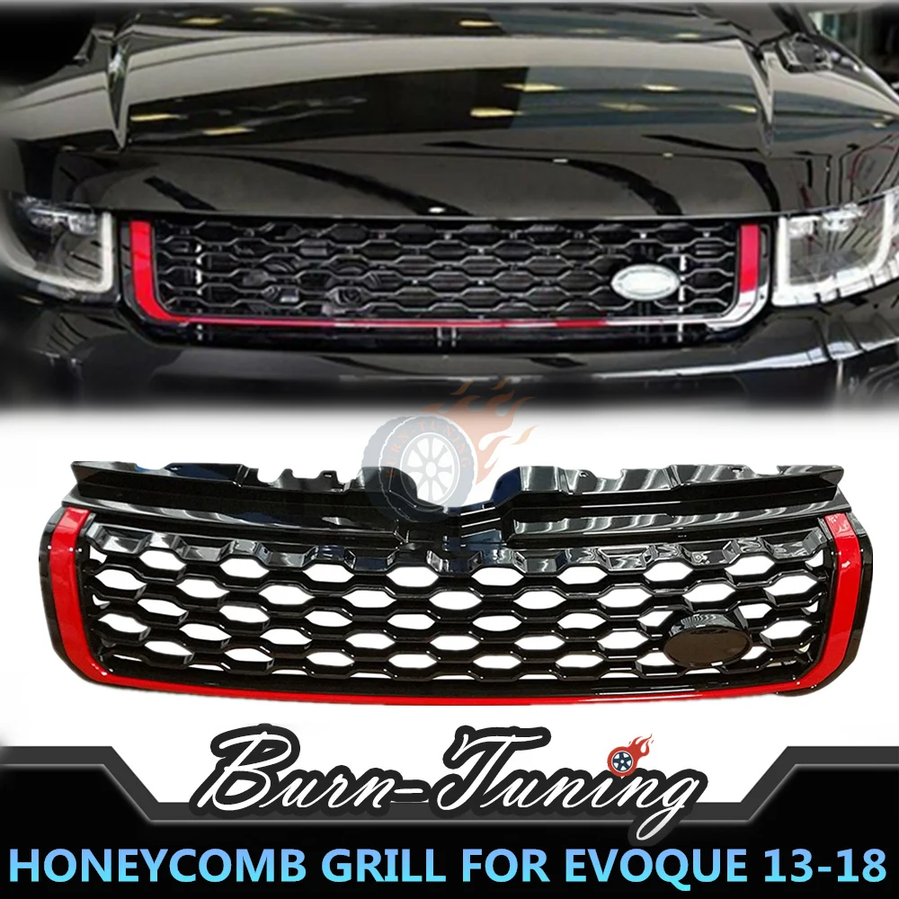 

Honeycomb Mesh Style ABS Grill For Land Rover Range Rover Evoque 2013-2018 Upgrade Front Bumper Racing Grills Hood Grill