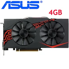 Asus placa de vídeo rx 570 4gb 256bit gddr5 placas gráficas de jogos para amd radeon rx 570 cartões rx570 4g videocard hdmi dvi usado