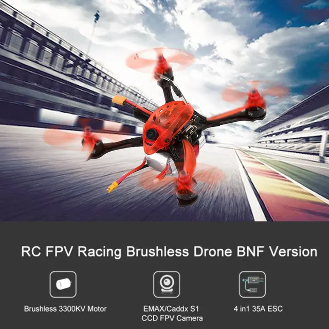 $US $145.59 Babyhawk R Pro 4 FPV Racing Drone 600TVL Camera Brushless Drone with Receiver 4in1 ESC F4 Flight Co