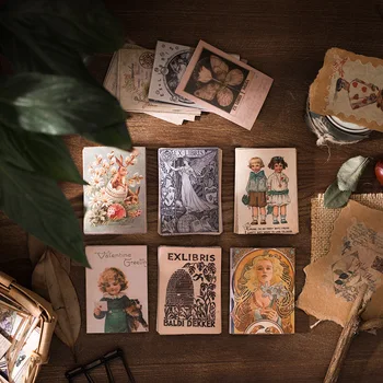 

60pcs/lot Romantic Medieval Series Vintage Beauty Plant Bullet Journal Stickers Scrapbooking Decorative Stickers Paper Label