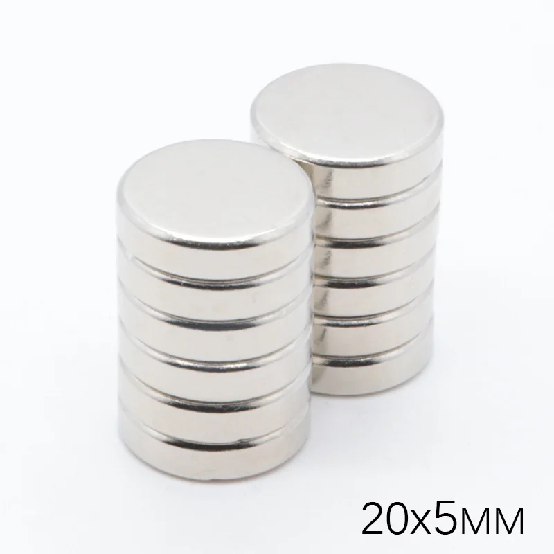50pcs 20mmx5mm N35 Super Strong Magnet Rare Earth Disc Ndfeb Neo Permanet Neodymium Magnets magnet strong magnetic 20x5 mm