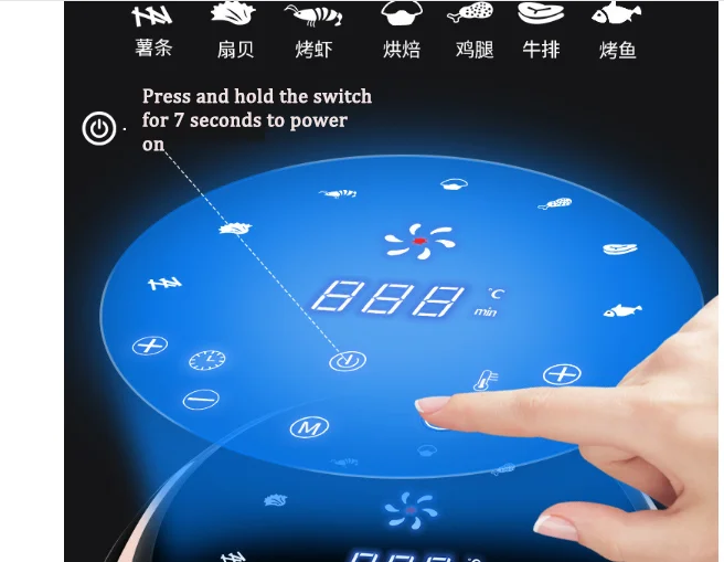 4.5L воздуха фритюрница автоматическая курица рыба пекарь бытовой чипы самородки моцарелла палочка чайник печь без дыма масло