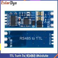 Ttl volta para rs485 módulo de controle fluxo automático de ferragem módulo serial uart conversão mútua módulo fonte alimentação 3.3v 5v
