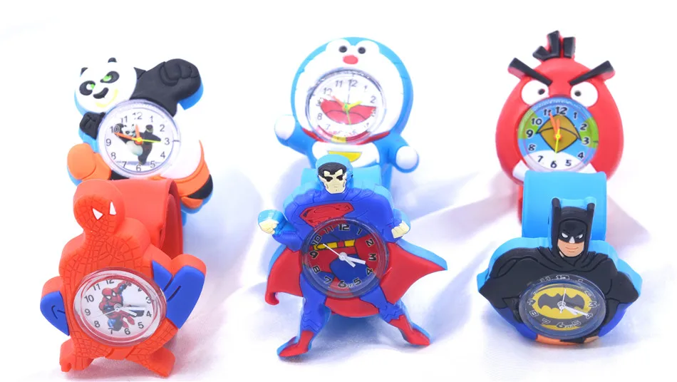 Популярные детские часы для мальчиков, детские наручные часы с Бэтменом из мультфильма, крутые резиновые часы для детей, для мальчиков и девочек