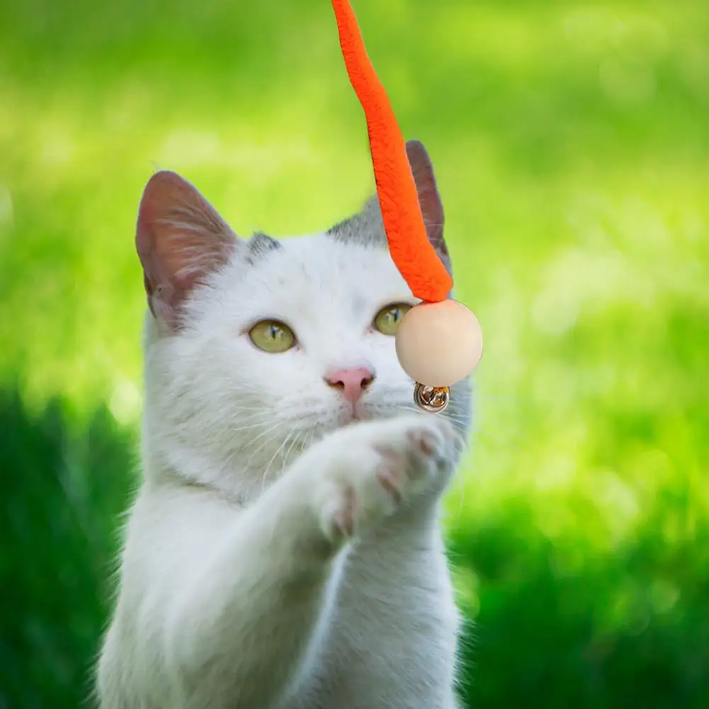 

Cat Worms Ball With Bell Plush Cat Toy Cat Ball Toy Kitten Activity Interactive Toy Sport Safe Creative Interactive Random Color