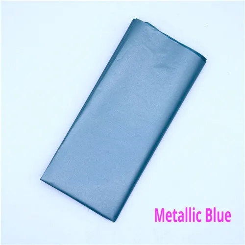 Metallic blue 10 листов 50*66 см металлик и перламутровая цветная тканевая бумага одежда рубашка обувь подарочная упаковка крафт бумага товары для украшения дома - Цвет: Metallic blue