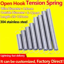 

Extension Spring Cylindrical Helical Tension Springs Pullback Spring Draught Spring Wire Diameter 0.8mm Outer diameter 6-12mm