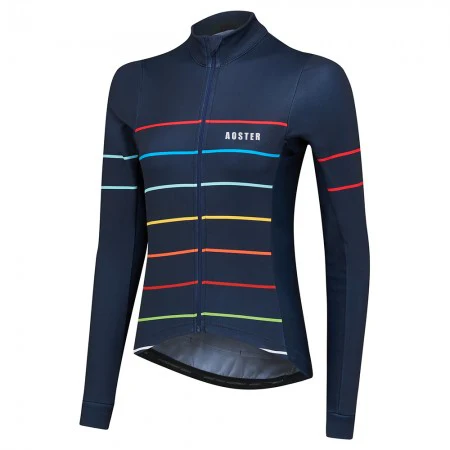 2018 Women's Autumn/Winter Thermal Fleece Long Sleeve Cycling Jersey Outdoor Sportswear Clothing MTB Bike Bicycle Zipper Shirt