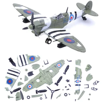 

ww2 Assemble Aircraft Model Fighter Building Blocks Helicopter Military Model Toy Hurricane Spitfire Fighter Toys Gift for Boy