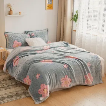 

Fleece Blanket Winter Snowflake Velvet Flannel Thick Bedspreads Cartoon Bed Sheet Cover Adult Children Sofa Throws Home Textile
