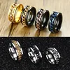 8mm Spinner Ring For Men Stainless Steel Cuba Chain Wedding Men's Anti Stress Jewelry ► Photo 3/5