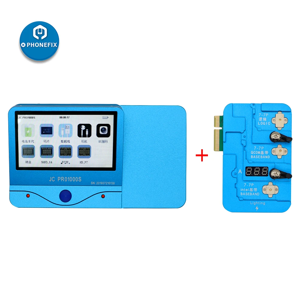 JC PRO1000S тестер материнской платы приспособление Baseband EEPROM IC чипы Read Write Repair инструмент для iPhone 7 7Plus - Цвет: Combination