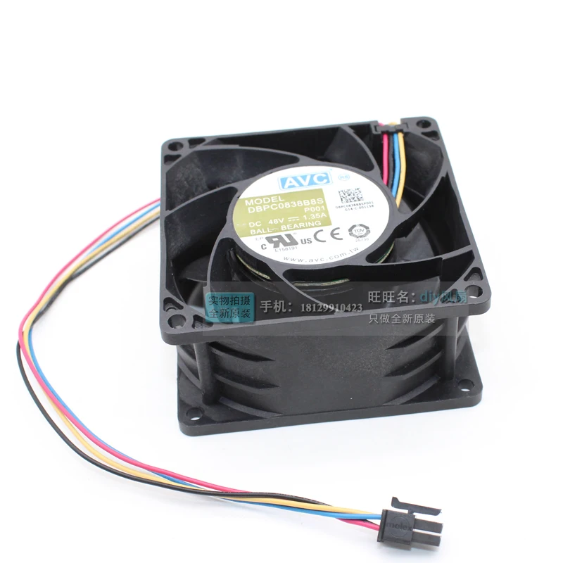 4 проводной воздушный вентилятор PWM DBPC0838B8S AVC 48 В 0 63 а 8 см/8038