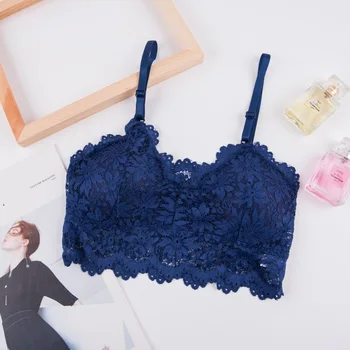 

Women Bra Sexy Lace Wrap Chest Strap Cross Beauty Back Tube Top Girl Without Rim Lingerie