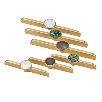 

Brass + shell Cabinet Handles and Knobs Drawer Pulls Wardrobe Handle Shell Knob for Furniture Door