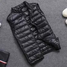 Мужской пуховый жилет s, Осенний пуховый жилет для мальчиков, светильник, пуховые куртки, Мужская теплая верхняя одежда, M L XL XXL 3XL 4XL