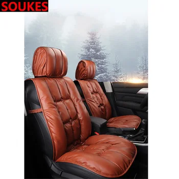 

Genuin Leather For BMW E46 E90 E60 E36 F20 X5 Ford Focus 2 3 1 Peugeot 206 307 308 Saab Car Seat Warmer Cushions Cover