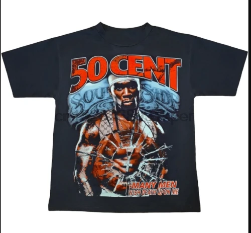 Новинка футболка 50 Cent Get Rich Or Die Tryin Navy унисекс Мужская размеры от S до 4XL G1375 | одежда