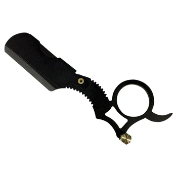 

1Pcs Black Stainless Steel Barber Razor Beard Eyebrow Shave Tool for Men Manual Razors