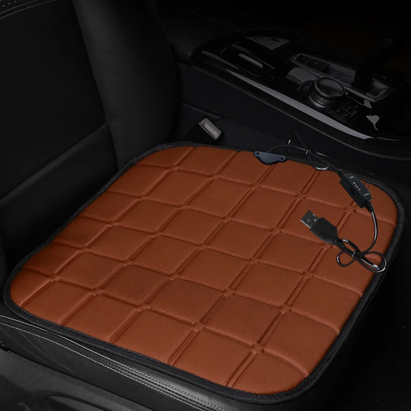 Автомобильная USB квадратная сетка квадратная грелка Нескользящая простая в использовании с usb-кабелем - Название цвета: 1pc