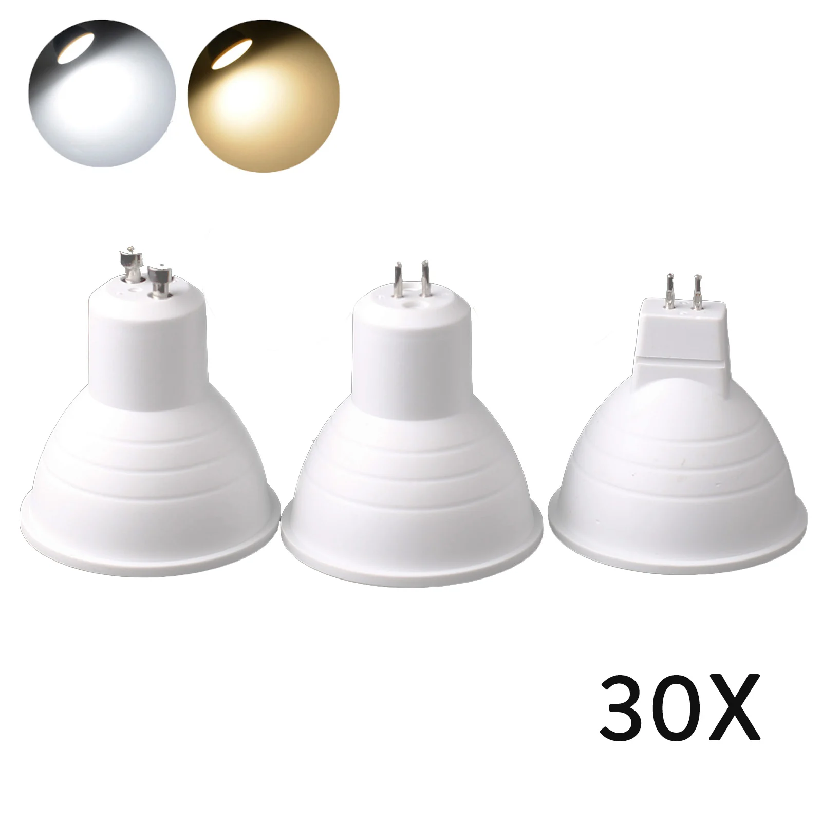 

30X GU10 Dimmable Energy Saving Environmentally Friendly LED Bulb for Halls, Bars, Office, Home Office Decoration Lamp Light