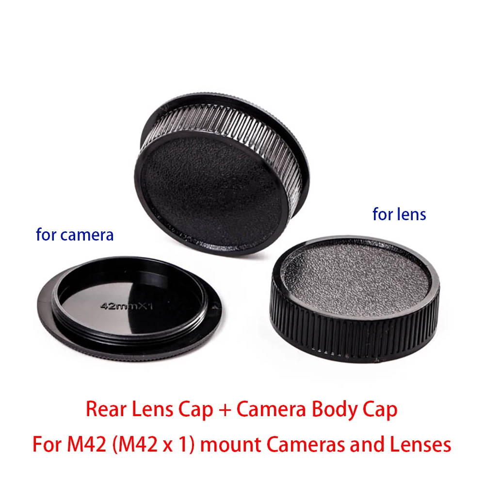 

For M42 (M42 x 1) Srew mount Cameras and Lenses , Rear Lens Cap + Camera Body Cap Set
