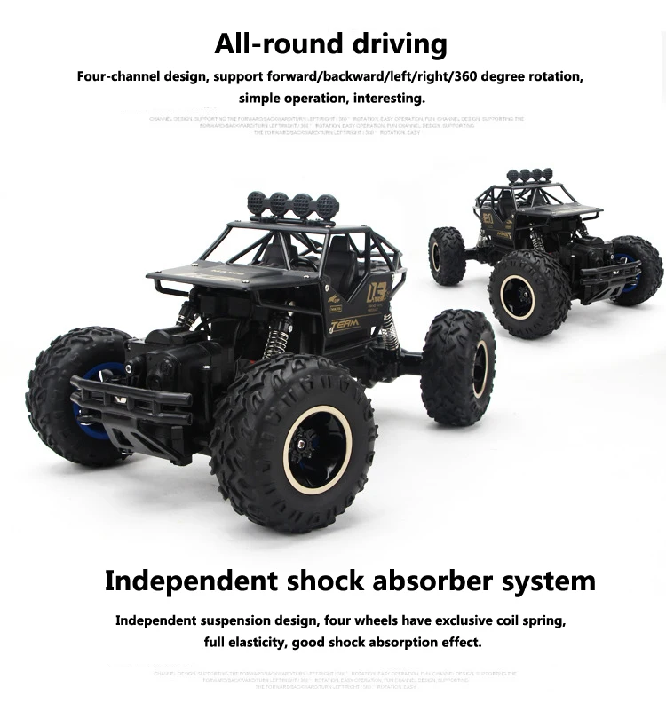 1/12 RC автомобиль 4WD альпинистский автомобиль 4x4 двойной привод двигателей Bigfoot автомобиль дистанционное управление Модель внедорожный автомобиль игрушки для мальчиков Детский подарок