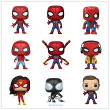 Funko POP Marvel Мстители 3: война бесконечности Железный человек паук ПВХ фигурка куклы Коллекция Модель игрушки Детские подарки на день рождения