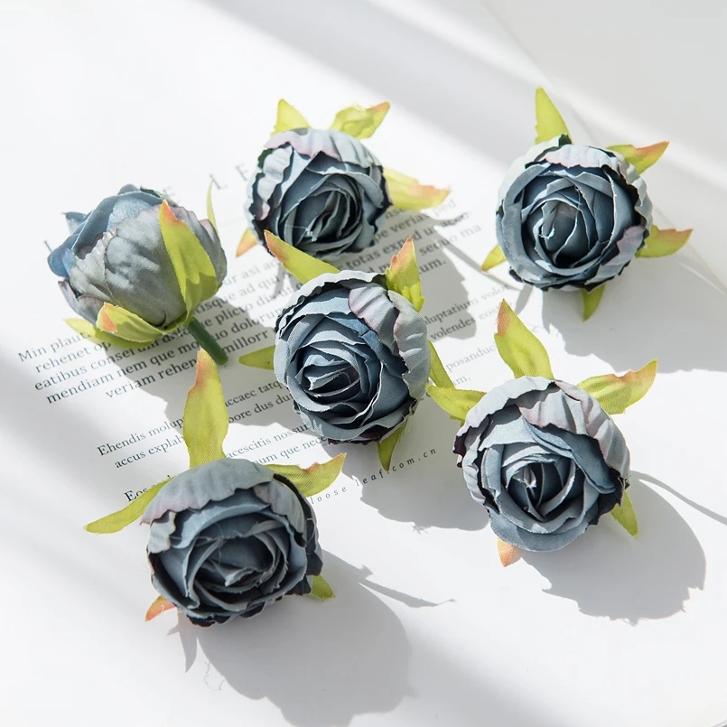 Elegant Silk Rose Bud Heads - Decorative Wreath & Faux Floral Accents