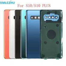 10PCS Original Back Battery Glass Cover For Samsung Galaxy S10/S10E/S10 Plus G973 G975 Rear Door Housing Case+Camera lens