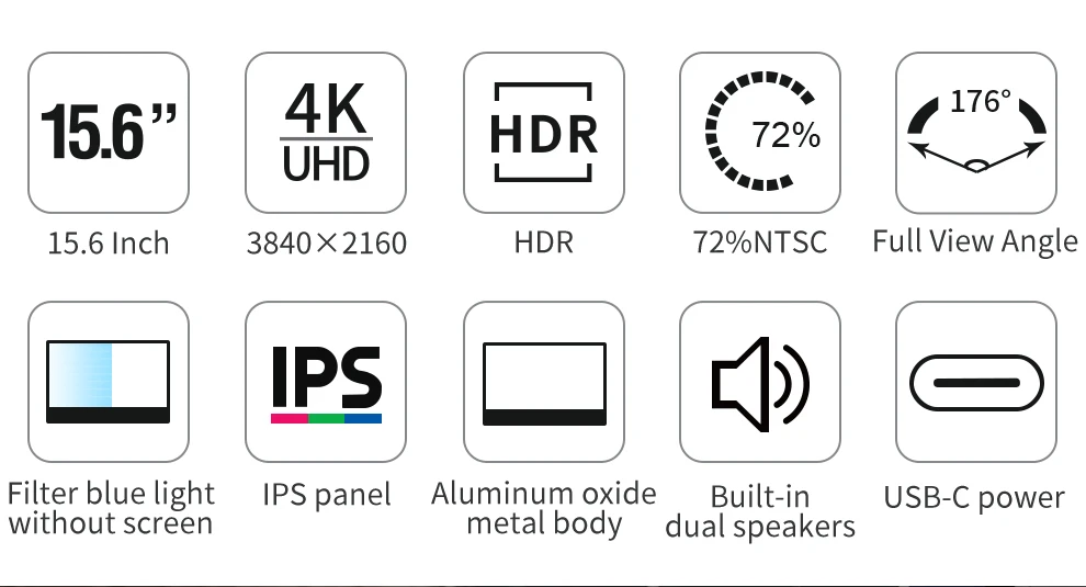 15,6 4K USB 3,1 type-C сенсорный экран портативный монитор для Ps4 переключатель Xbox huawei Xiaomi телефон игровой монитор ноутбук ЖК-дисплей