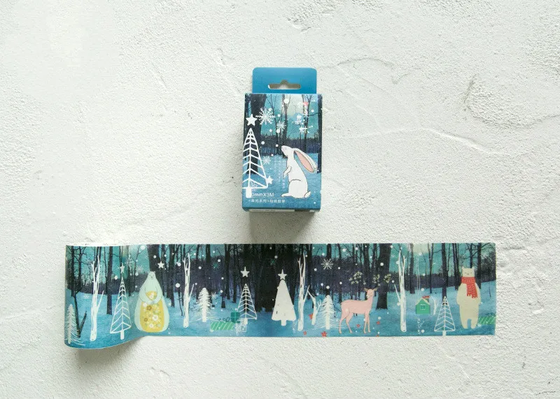 

Cute Forest Theme Cartoon Wide Washi Tape High Quality Japanese Fashion Masking Tape 70mm*3M
