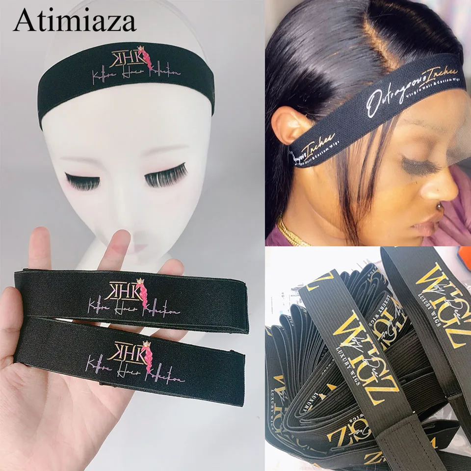 2 PCS Custom Black Adjustable Elastic Band for Wig 