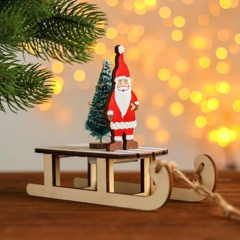 

Illuminated Christmas decor "Santa Claus on a sleigh" 2 round, 8x18x15.5 cm