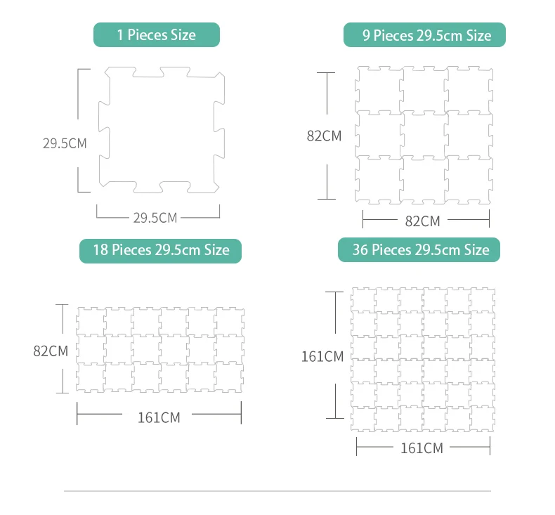 Esteira do Jogo das Crianças dos Desenhos Animados da Sala de Estar Babygo Bebê Rastejando Almofada Engrossado 2cm Insípido Xpe Espuma 6 Pçs Antiderrapante Jogo Brinquedos Esteira 5 das crianças dos desenhos animados da sala