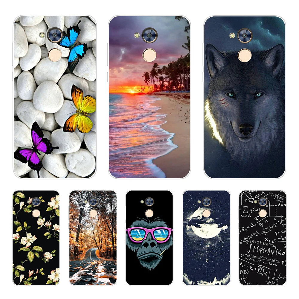 For Huawei Honor 6A Case DLI-TL20 Cute Silicone Back Cover for 6 A Cartoon TPU Phone Flower | Мобильные телефоны и