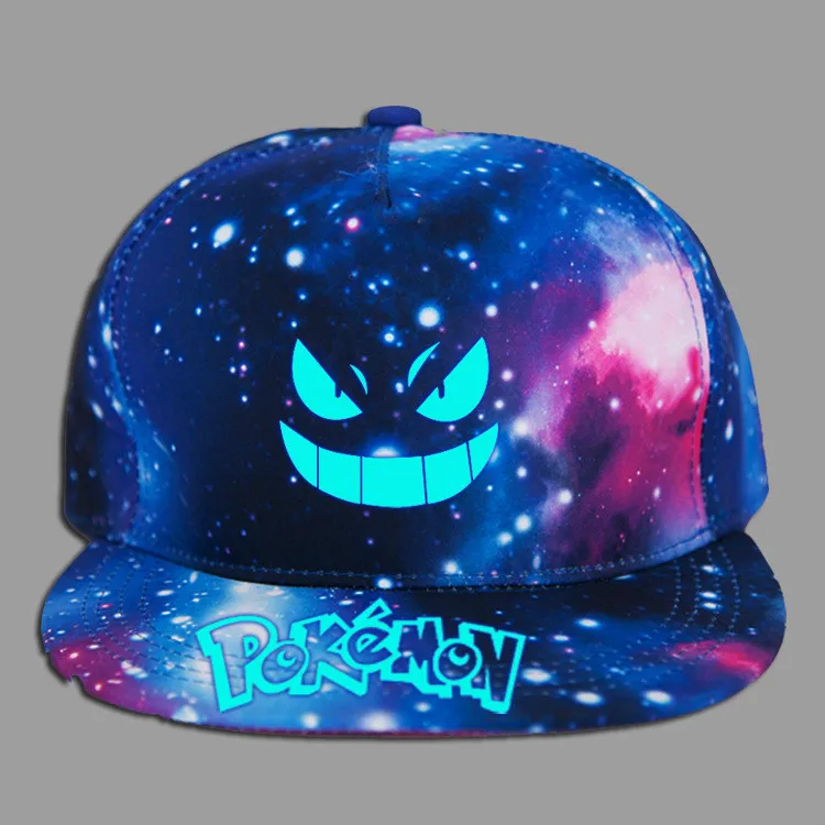 

Pokemon Gengar Cosplay Luminous Baseball Cap Unisex Snapback Trucker Punk Style Fashion Adult Sports Outdoor Hat